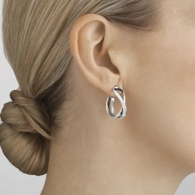 【Georg Jensen 官方旗艦店】INFINITY 耳環 小 - 線上獨賣款(純銀)