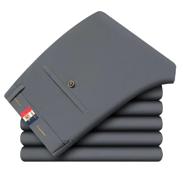 【米蘭精品】現貨秒發 男商務西裝褲修身西裝褲直筒機能免燙(男長褲休閒彈力父親節禮物3色74er1)