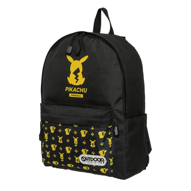 【OUTDOOR】父親節禮物 Pokemon寶可夢聯名款潮黑皮卡丘後背包 大 黑色(ODGO20B01BK)
