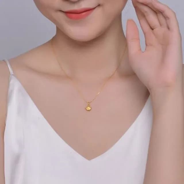 【Penny珮妮】999黃金迷你銀杏葉項鍊吊墜(母親節 交換禮物 送女友 生日禮物 情人節 尾牙 新年 結婚送禮)