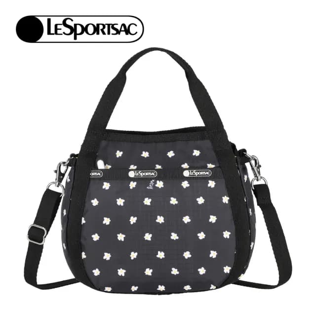 【Lesportsac】斜背手提兩用包 側背包 水桶包 送禮 禮物 女包 男包 禮物 送禮(俏皮小雛菊)