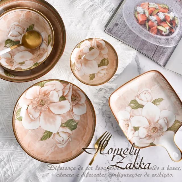 【Homely Zakka】北歐新古典輕奢風陶瓷餐盤碗餐具_6件組(湯盤 餐具 餐碗 盤子 器皿)