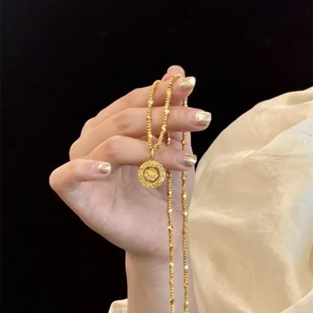 【Penny珮妮】法式輕奢復古捕夢網玫瑰項鍊(母親節 情人節 生日禮物 交換禮物 送女友 尾牙 新年 結婚)