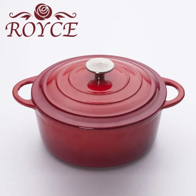 【ROYCE 皇家玫瑰】圓形琺瑯鑄鐵鍋3公升(21cm 交換禮物)