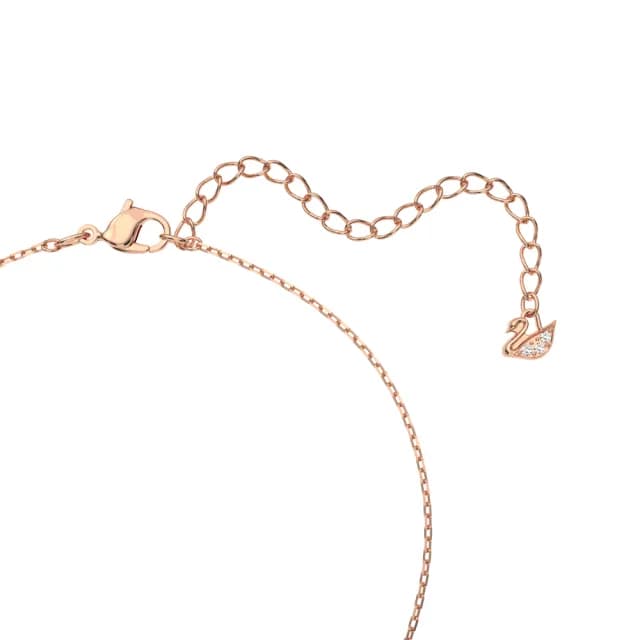 【SWAROVSKI 施華洛世奇】Una 項鏈 幸運草 粉紅色 鍍玫瑰金色(情人節禮物)