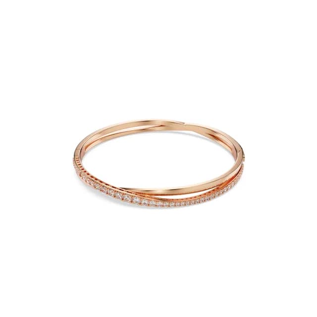 【SWAROVSKI 施華洛世奇】Twist 手鏈 白色 鍍玫瑰金色