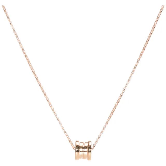 【BVLGARI 寶格麗】BVLGARI  B.zero1系列經典螺旋 18K 玫瑰金項鍊(玫瑰金357255CD)