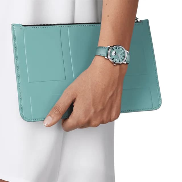 【TISSOT 天梭 官方授權】Carson 羅馬月相石英女錶-32mm 手錶 送禮 推薦(T1222231635300)