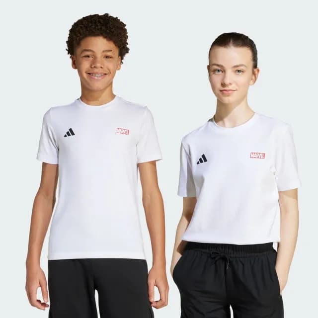 【adidas 愛迪達】MARVEL 蜘蛛人 短袖上衣 T恤 童裝 JM0819