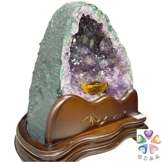 【恬芯晶品】5.5kg精選巴西金型紫水晶洞新居財位擺設OK39(紫鈦晶晶洞開運招財招貴人開業財位新春禮物)