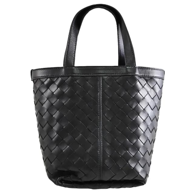 【BOTTEGA VENETA 寶緹嘉】簡約經典手工編織附萬用袋手提包托特包(黑)