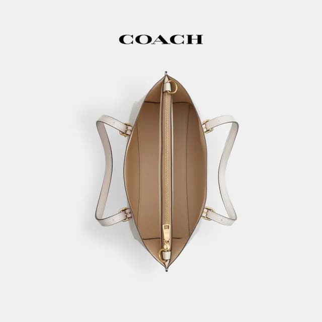 【COACH】蔻馳官方直營 COACH X PEANUTS MOLLIE 經典Logo SNOOPY圖案25號托特手袋(CBJ87)