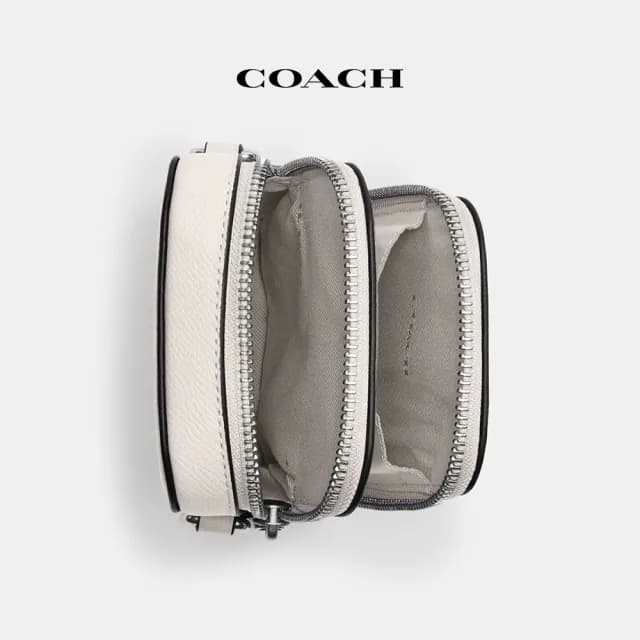【COACH】蔻馳官方直營 手機斜背手袋-粉筆白色(CP272)