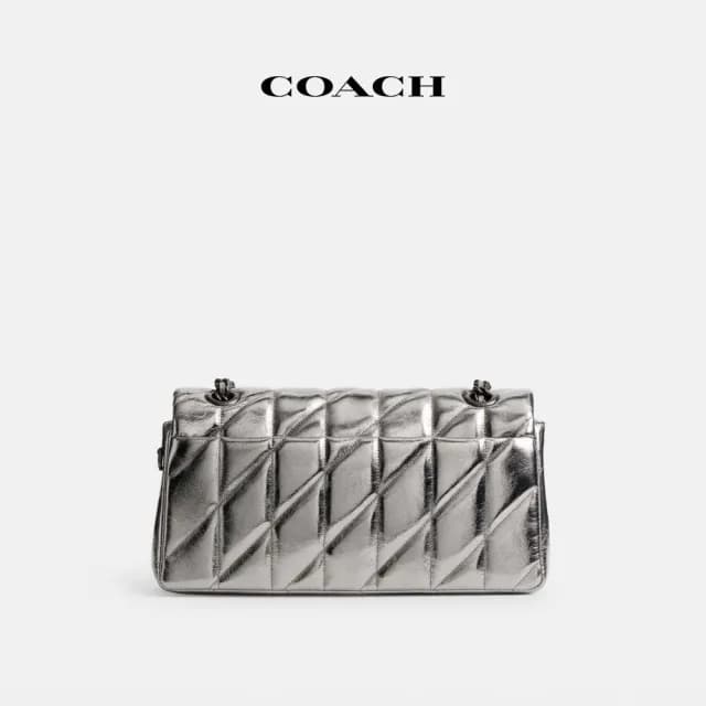 【COACH】蔻馳官方直營 TABBY 絎縫26號單肩手袋-V5/無煙煤色(CW594)