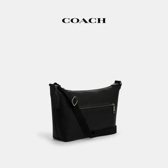 【COACH】蔻馳官方直營 FINN斜背手袋-QB/黑色(CAJ70)