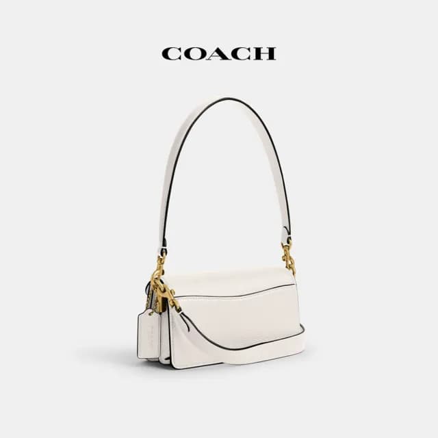 【COACH】蔻馳官方直營 TABBY 20號單肩手袋-B4/粉筆白色(CY201)