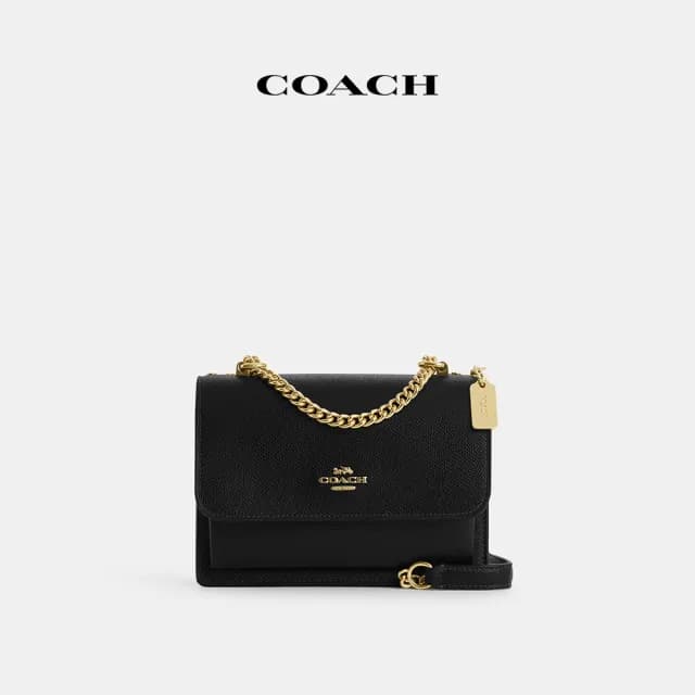 【COACH】蔻馳官方直營 KLARE迷你斜背手袋-IM/黑色(CZ987)