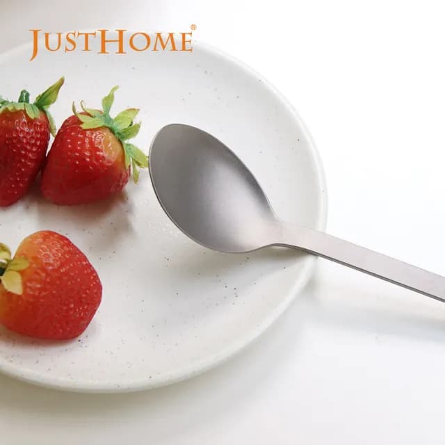 【Just Home】純鈦極輕量筷子/叉子/湯匙餐具2件組-3款可選(湯匙/餐匙/筷子/餐具/登山餐具/露營餐具)
