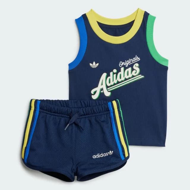 【adidas 愛迪達】運動套裝 背心/短褲 嬰幼童裝 - Originals JC5871