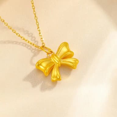 【Penny珮妮】999黃金迷你蝴蝶結項鍊(母親節禮物 交換禮物 送女友 生日禮物 情人節 尾牙 新年禮物 結婚)