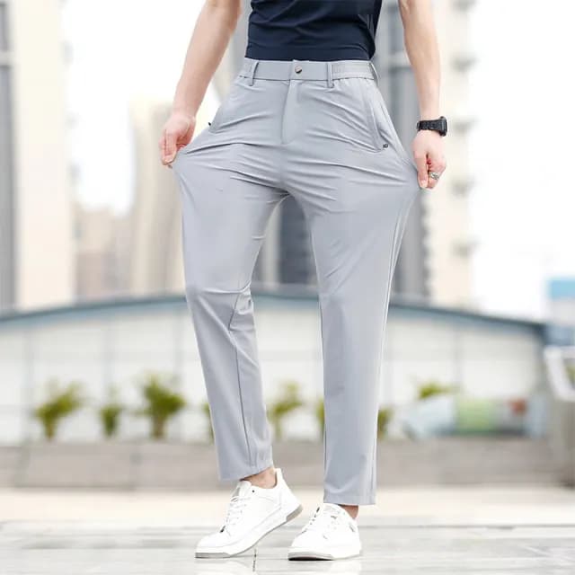 【米蘭精品】現貨+預購 長褲冰絲褲運動長褲男休閒長褲男長褲(薄款輕薄直筒男褲子父親節禮物4色74fa4)