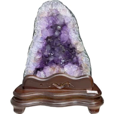【恬芯晶品】3.5kg精選巴西金型紫水晶洞新居財位擺設OK49(紫鈦晶晶洞開運招財招貴人開業財位新春禮物)