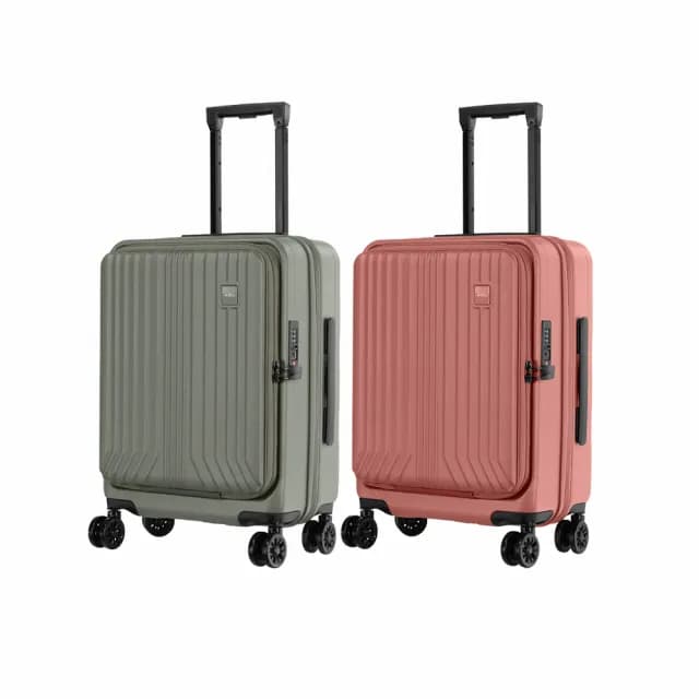 【AOU 微笑旅行】旅行逸遠第二代系列 20吋登機箱 前開式旅行箱 可加大擴充行李箱(前開式擴充)