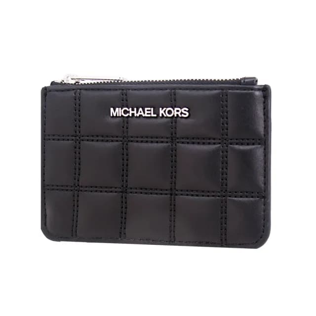 【Michael Kors】JET SET TRAVEL系列 小香風 全皮革 證件夾 / 票卡夾 / 零錢包(經典黑)