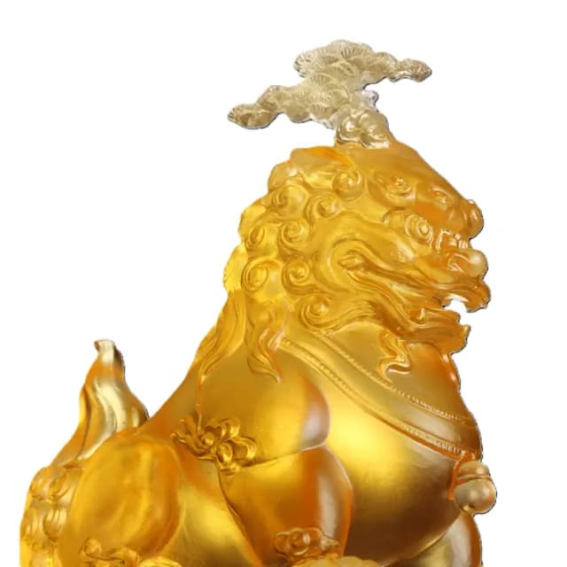【琉璃工房 LIULI】長青寶獅  入厝禮/轉任/開店禮物(送禮/琉璃/禮物/水晶/藝術品/禮贈/企業)