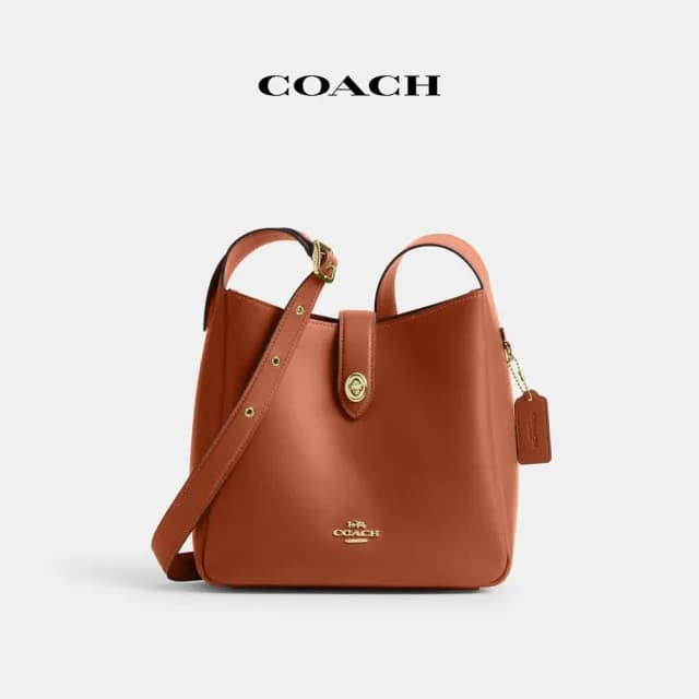 【COACH】蔻馳官方直營 HADLEY多功能斜背手袋-IM/棕黃色(CBH01)