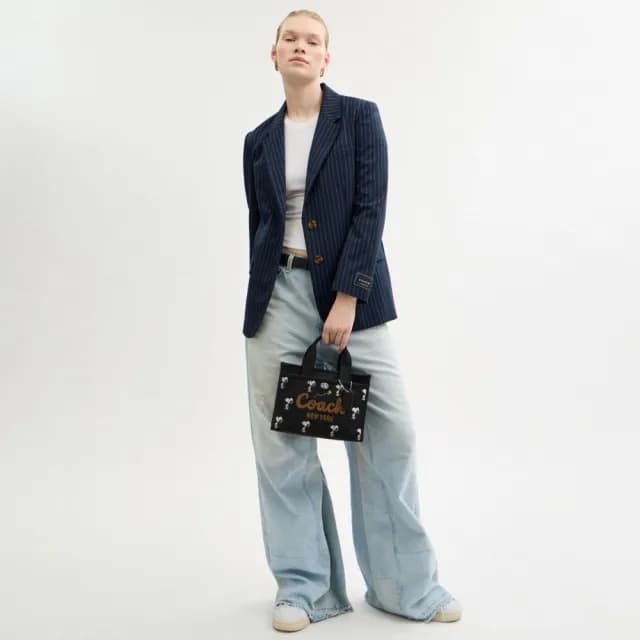 【COACH】蔻馳官方直營 COACH X PEANUTS CARGO SNOOPY印花26號托特包 托特手袋-2色任選(CBF70)