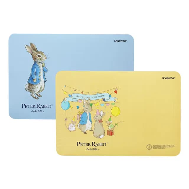 【CorelleBrands 康寧餐具】比得兔隔熱防水餐墊十入組(5藍+5黃)