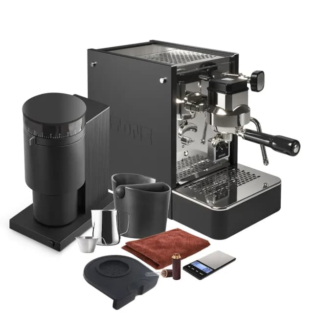 【Rocket Espresso】STONE Espresso Lite半自動義式咖啡機 + OPUS錐刀磨豆機(限量贈義式咖啡周邊7件組)