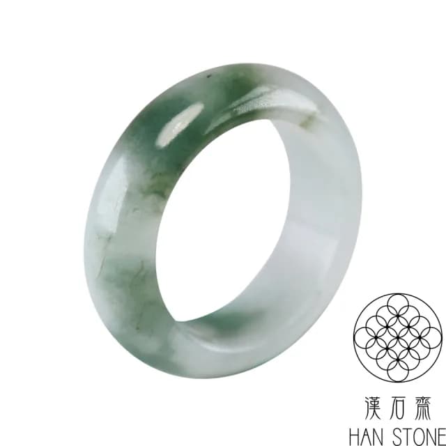 【漢石齋】情人節禮物 天然翡翠A貨 全玉戒指 飄花種(版寬隨機出貨)