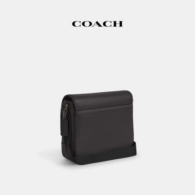 【COACH】蔻馳官方直營 SPRINT 25號MAP手袋-QB/石墨色(CY798)