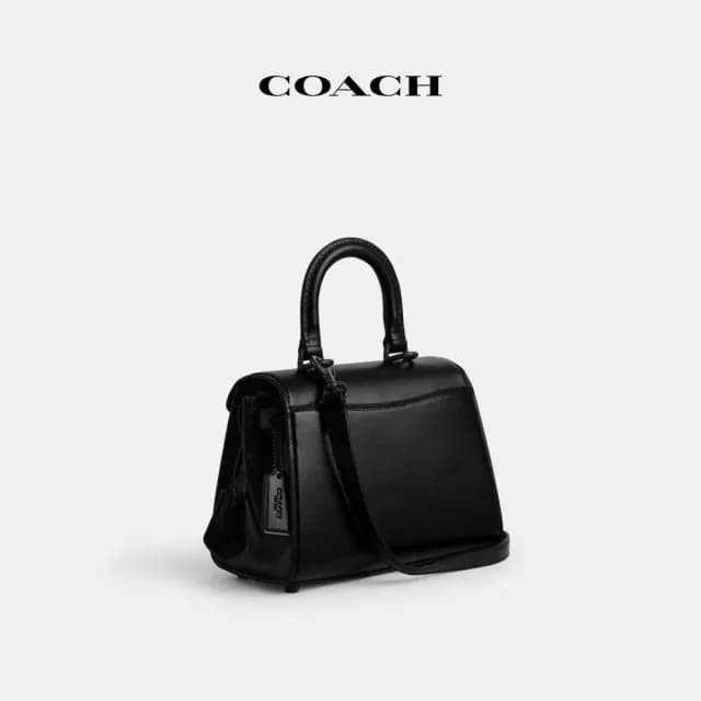 【COACH】蔻馳官方直營 SAMMY 21號頂部手柄手袋-黑色(CQ762)