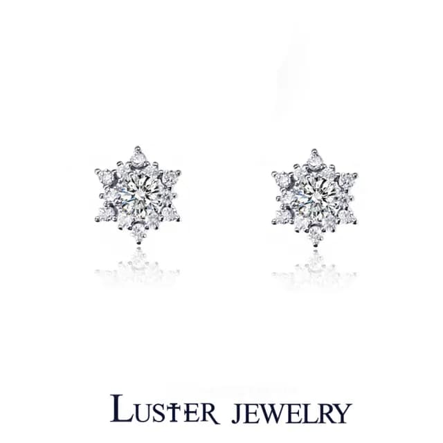 【Luster】情人節禮物!30分 耳夾 夾式 D/VS 培育鑽 純銀 鑽石耳環-任選(培育鑽石X2總重0.60ct)