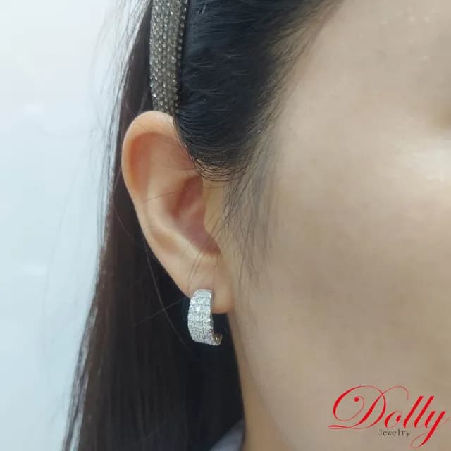 【DOLLY】2.20克拉 天然鑽石 F/VS2 18K金鑽石耳環(情人節 長輩送禮首選)