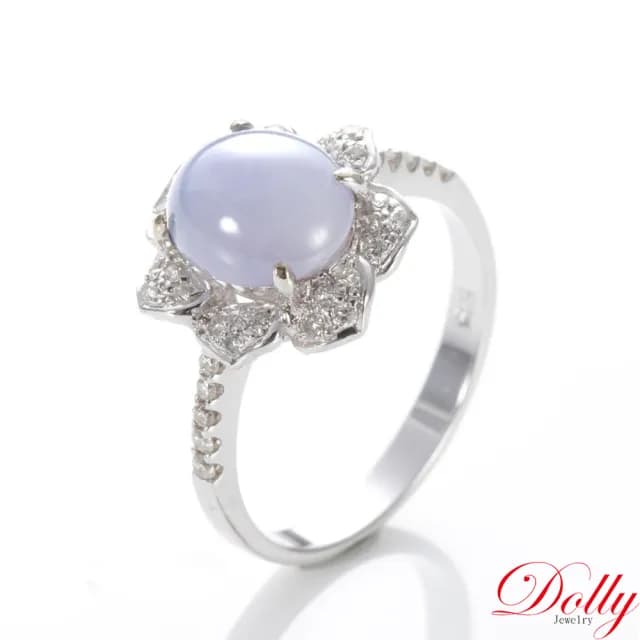 【DOLLY】14K金 緬甸紫羅蘭A貨翡翠鑽石戒指(母親節 長輩送禮 交換禮物首選)