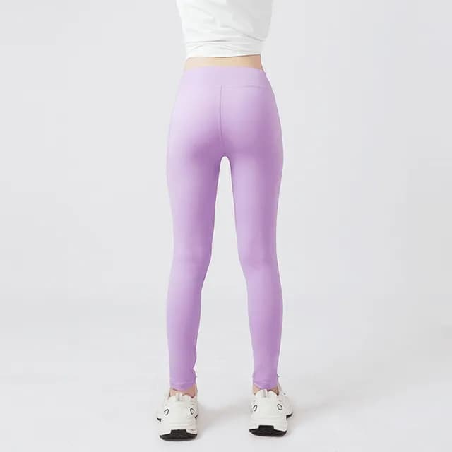 【橘魔法】大童 彈力運動瑜珈褲(長褲 瑜珈褲 內搭褲 貼身褲 合身褲 涼感 冰絲 女童 兒童 童裝)