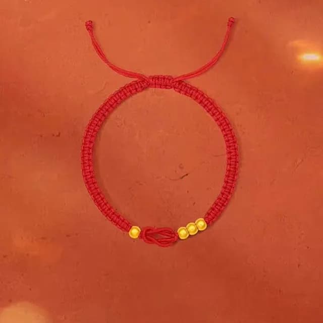 【Penny珮妮】黃金999一生一世轉運金珠紅色手繩(母親節 送女友 交換禮物 生日 情人節 尾牙 新年 結婚)