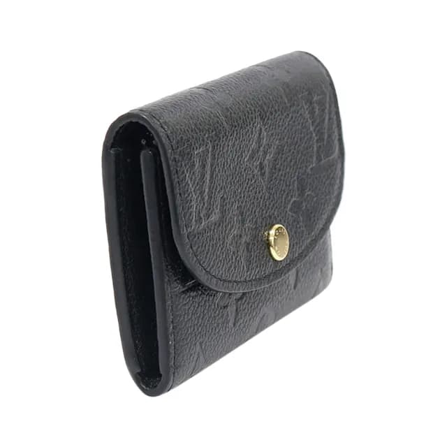 【Louis Vuitton 路易威登】M81455 經典Rosalie壓花零錢包/短夾(黑色)