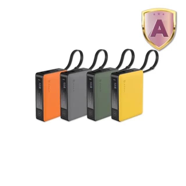 【ADAM 亞果元素】GRAVITY 30W 10000mAh 自帶線快充行動電源(自帶線30W 快充 已有標示Wh)