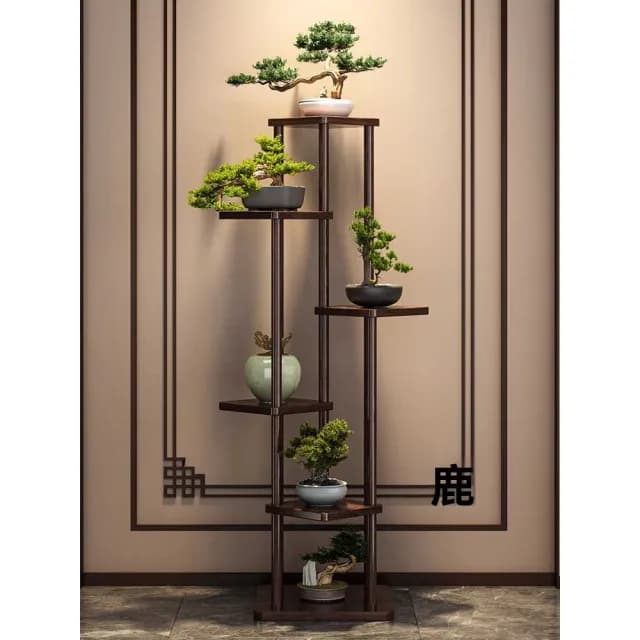 【匠俱】復古多層花架 7層30×30×151CM(花架 博古架 茶具收納 收納架 置物架 展示架 陳列架)