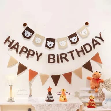 【上手家居】生日佈置拉旗組(收涎佈置/掛旗/慶生/三角旗)