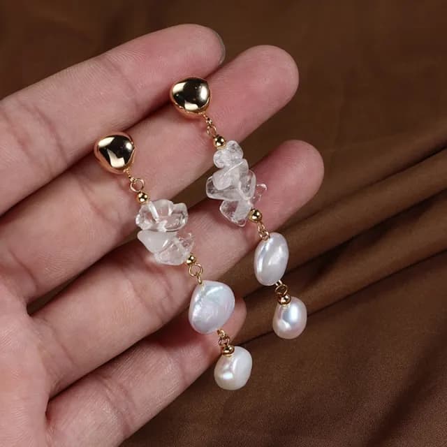 【Paiya 派亞】法式優雅複古巴洛克淡水珍珠耳環女銅鍍真金(送禮好物/交換禮物)
