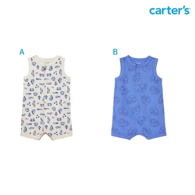【Carter’s官方授權】精選夏日男嬰兒短袖連身裝－多款任選(原廠公司貨 童裝 連身衣)