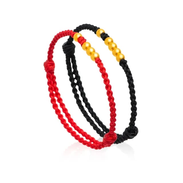 【金品坊】黃金手鍊一生一世情侶手繩共兩條 0.11錢｜0.09錢(情侶手鍊、純金999.9、情人節禮物)