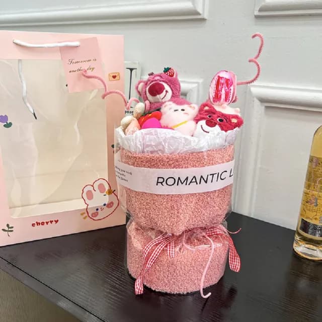 【天使愛美麗】卡通玩偶花束 公仔毛絨花束創意禮物(情人節 母親節 教師節 畢業 婚禮)