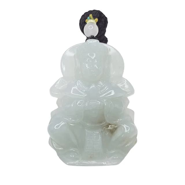 【新鵝娘翡翠】天然A貨翡翠 緬甸玉 老種藍底紅翡玉母娘娘 A7198059(翡翠玉母娘娘掛件)